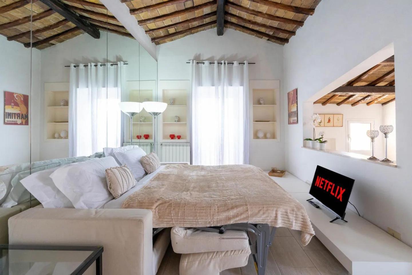 15 Min From Piazza Venezia Skyline Sanctuary In Trastevere * Rom